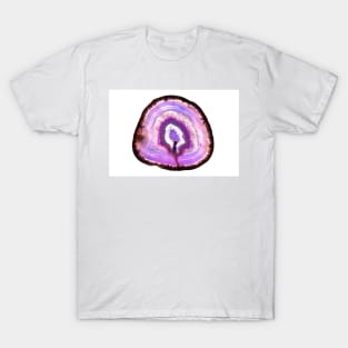 Purple agate mineral cross section T-Shirt